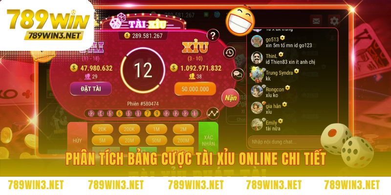 Bản đồ các lựa chọn cược và tỷ lệ thưởng tương ứng