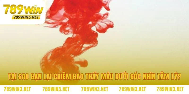 Khi giấc mơ thấy máu phản ánh tâm trạng của bạn